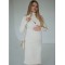 Сукня у рубчик на хутрі для вагітних з довгим рукавом та секретом для годування Молочний